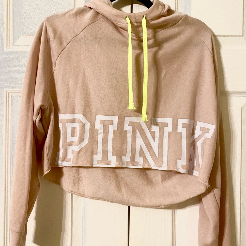 PINK cropped hoodie